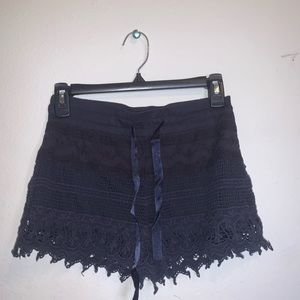 Black summer shorts